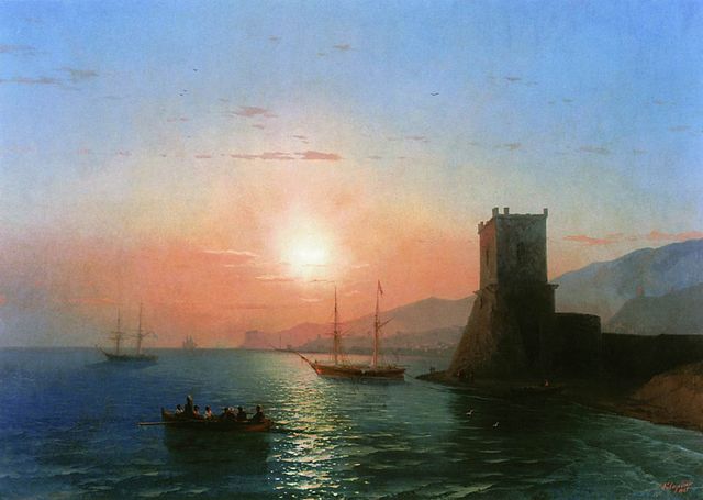 Иван Айвазовский Феодосия. Закат Солнца (1865) Иван Айвазовский Феодосия. Закат Солнца (1865)