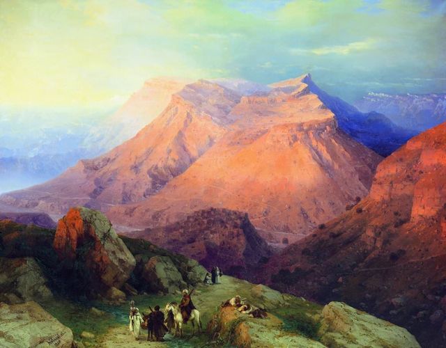 Иван Айвазовский Аул Гуниб в Дагестане.Вид с восточной стороны 1869 Иван Айвазовский Аул Гуниб в Дагестане.Вид с восточной стороны 1869