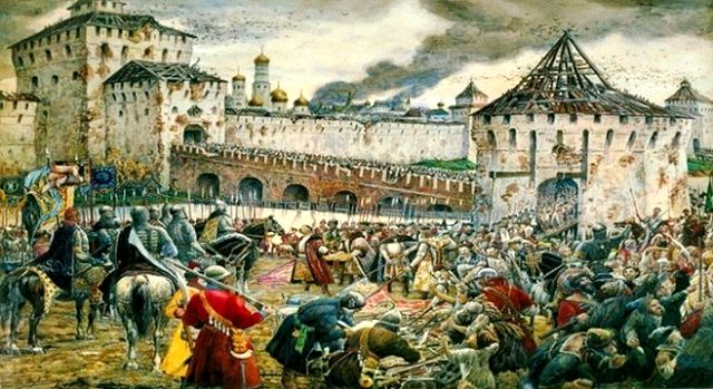 Эрнст Лисснер. Изгнание польских интервентов из Московского Кремля. 1908 Смутное время. Эрнст Лисснер. Изгнание польских интервентов из Московского Кремля. 1908